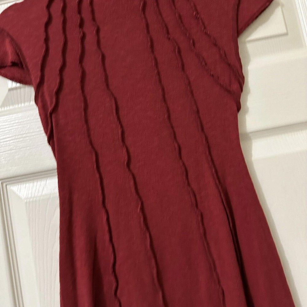 Urban Outfitters UO Rishe Red Exposed Seamed Mini Short Sleeve Dress Sz S Small - Picture 6 of 14